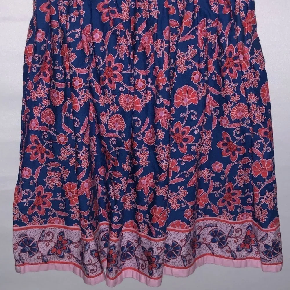 Gap Red & Blue Floral Print Dress